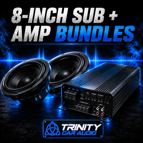 Trinity Car Audio Dual 8" Subwoofers + Amplifier Bundle - Car Audio