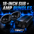Trinity Car Audio Dual 18" Subwoofers + Amplifier Bundle - Car Audio