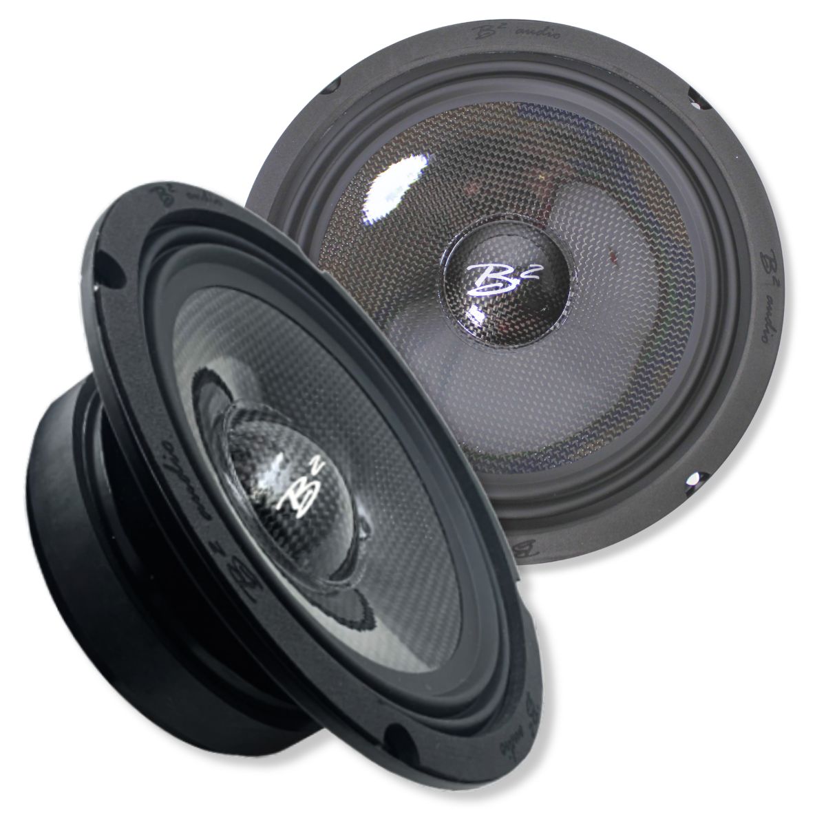 B2 Audio 8"  Carbon Fiber Marine, Motorcycle, Powersports, 4-Ohm Shallow Mount Speakers, Sold in pairs RAGE8CFM
