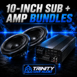 Trinity Car Audio Dual 10" Subwoofers + Amplifier Bundles - Car Audio