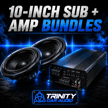 Trinity Car Audio Dual 10" Subwoofers + Amplifier Bundles - Car Audio