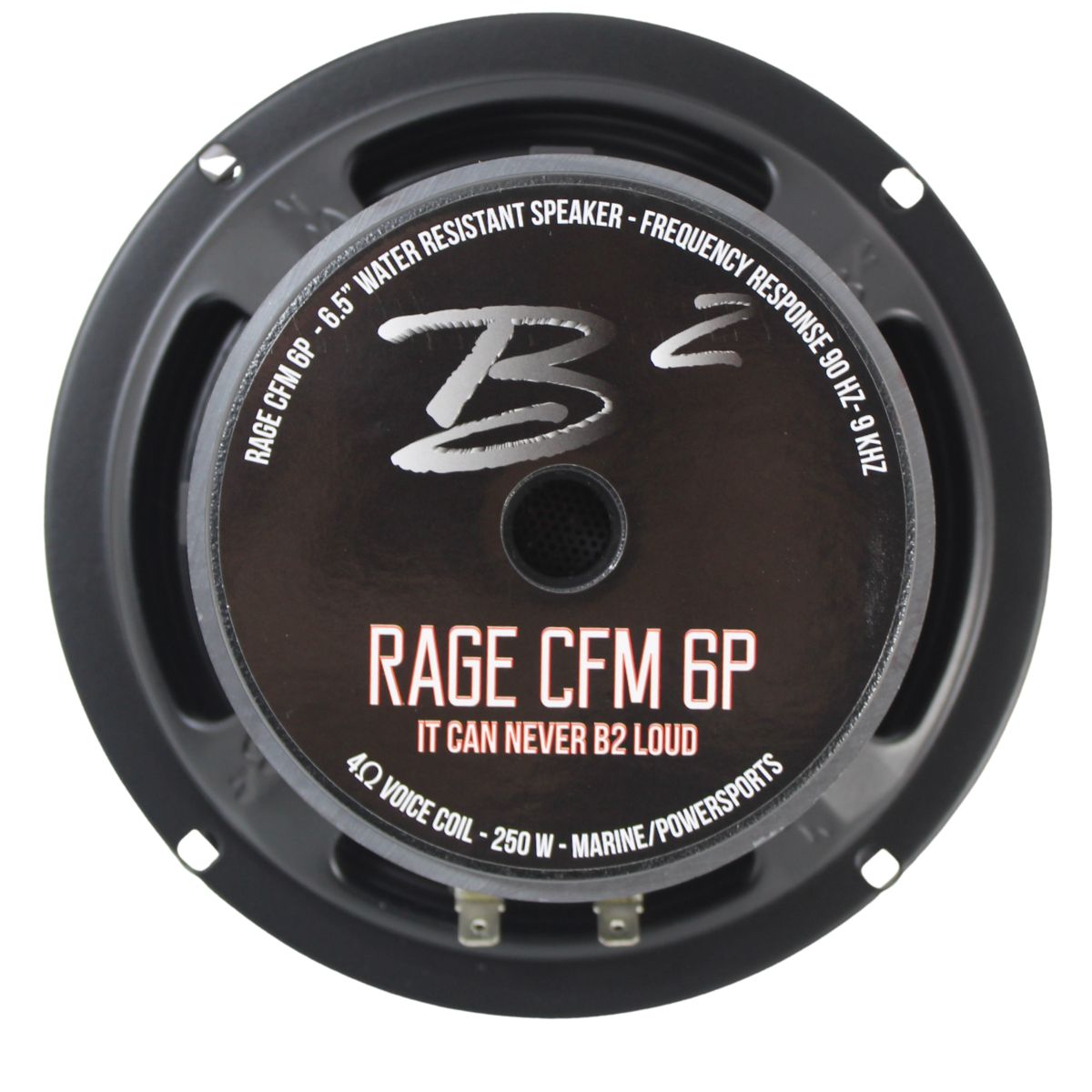 B2 Audio 6.5"  Carbon Fiber Marine, Motorcycle, Powersports, 4-Ohm Shallow Mount Speakers, Sold in pairs RAGE6CFM