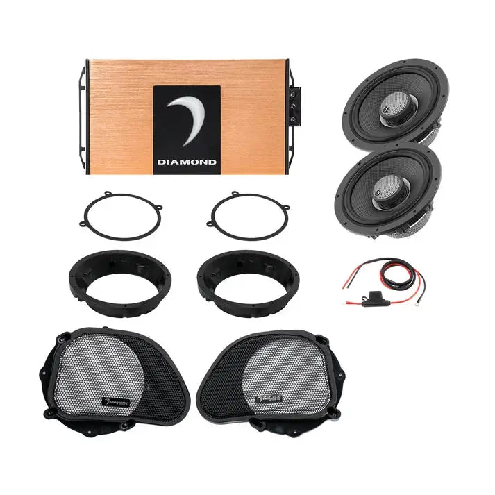 Diamond Audio Diamond Audio 98 - 13 Harley Davidson® Road Glide 2-Speaker System - DA9813RGSP1 - Car Audio