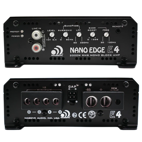 Massive Audio E4 2,000 Watt Monoblock Amplifier