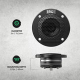 AudioControl EPICPRO3NT 3" Neodymium Tweeters, 140W RMS, 4 Ohms (Pair)