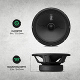 AudioControl EPICPRO8X 8" Midrange Speakers, 250W RMS, 4 Ohms (Pair)