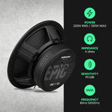 AudioControl EPICPRO8X 8" Midrange Speakers, 250W RMS, 4 Ohms (Pair)