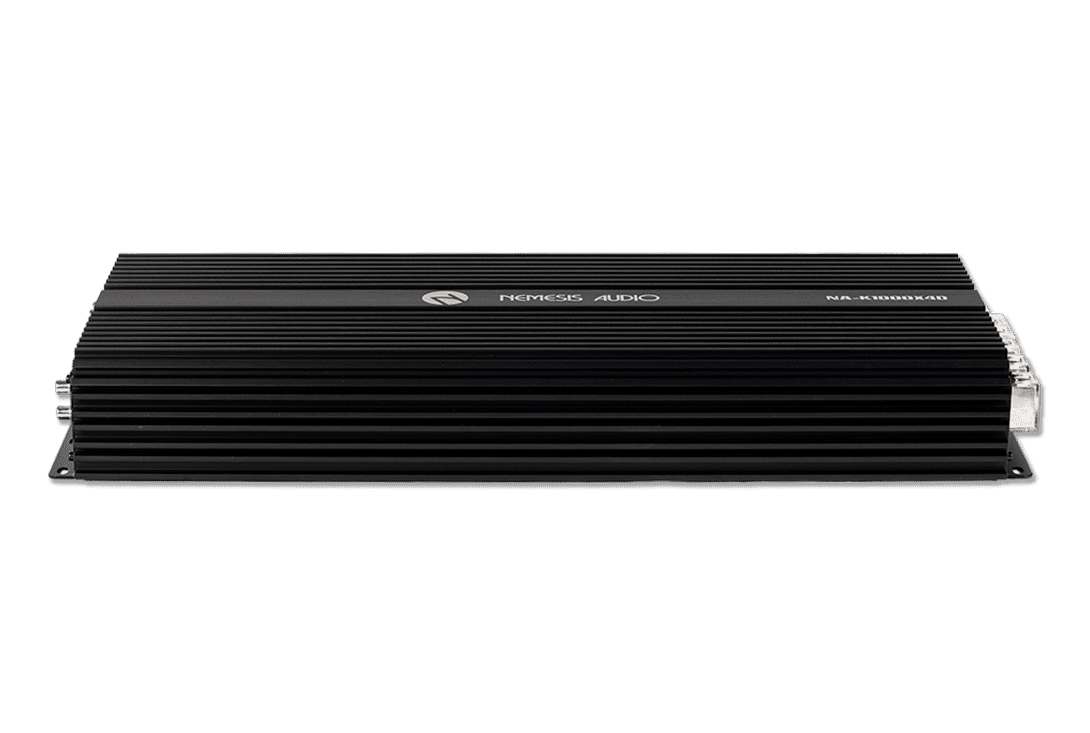 Nemesis Audio NA-K1000X4D Korean made 4-channel amp. 1700W x4 @2-Ohm / 3600W x2 bridged, with advanced crossover controls.