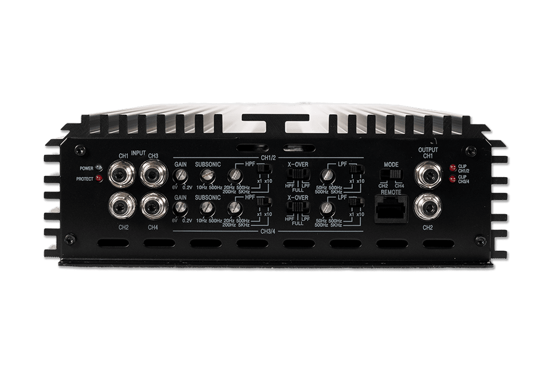 Nemesis Audio NA-K1000X4D Korean made 4-channel amp. 1700W x4 @2-Ohm / 3600W x2 bridged, with advanced crossover controls.