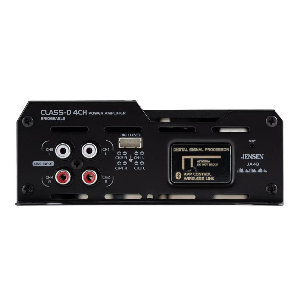 Jensen 740W Class D 4-Channel Amp with Bluetooth App JA4B