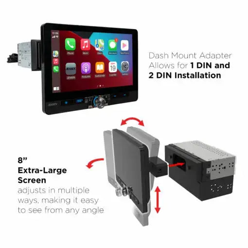 Jensen Jensen 8” Receiver with Wireless Android Auto & Apple CarPlay – CAR813 - Car Audio