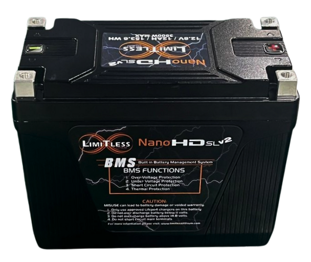 Nano -HD SLv2 12AH Motorcycle / Power sports Battery (BCI 20 Case)