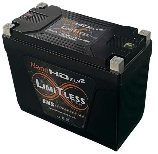 Nano -HD SLv2 12AH Motorcycle / Power sports Battery (BCI 20 Case)