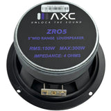 Audio Code AXC ZR05 5.25" Mid-Range Loudspeaker with Bullet 4 Ohm