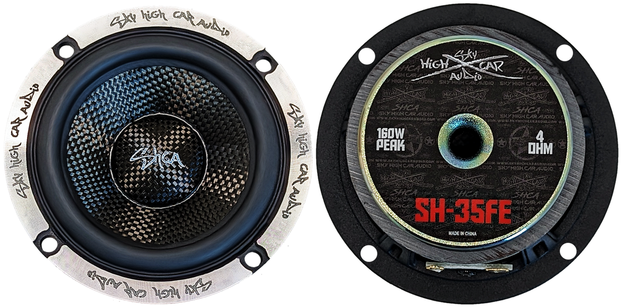 Sky High SH-35FE 3.5" Loudspeaker with Carbon Fiber Cone (Pair)