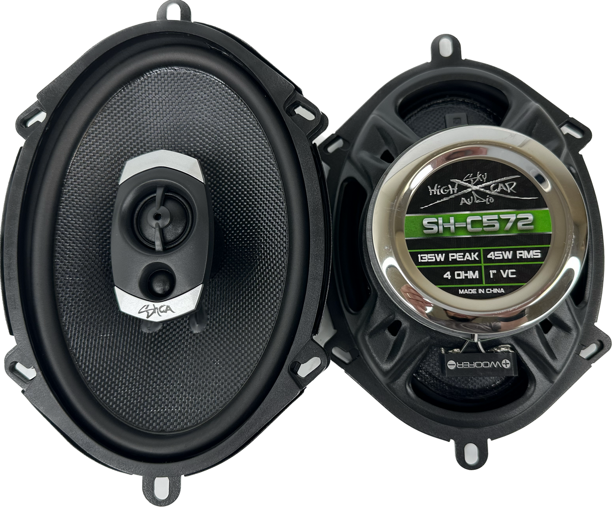 Sky High C572 5x7" 2-way Coaxial Speakers (Pair) With Glass Fiber Cone