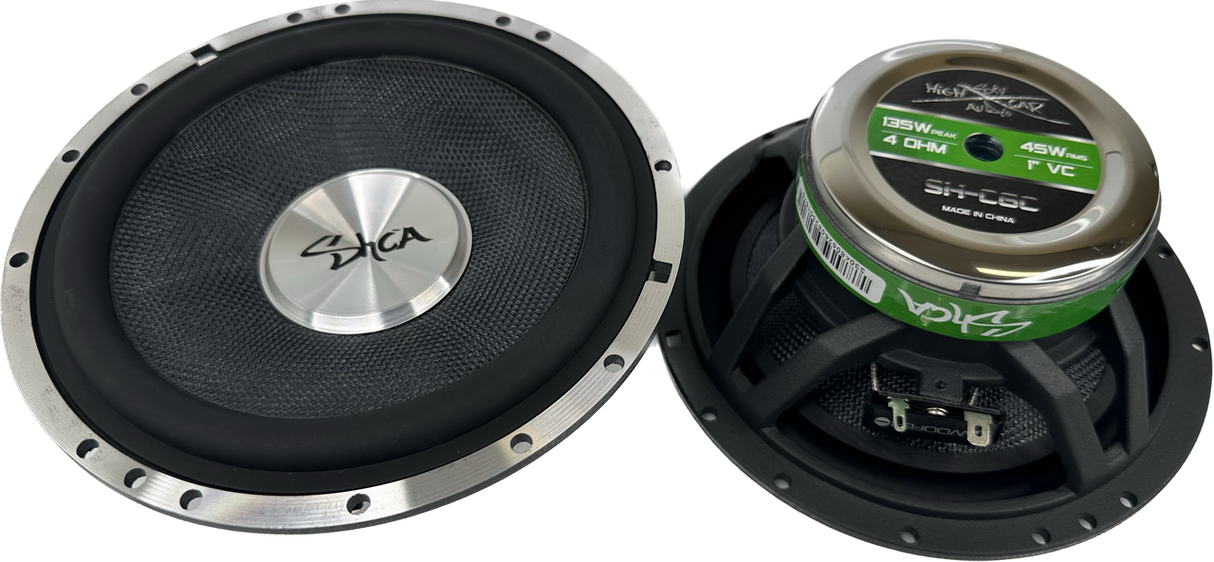 Sky High C6C 6.5" 2-way Component Speakers w/ Glass Fiber Cone
