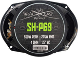 Sky High SH-P69 6x9” COAXIAL MID-RANGE LOUDSPEAKER WITH 1" BULLET TWEETER (Single)