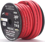 Orion Car Audio Orion XPW050R 0 Gauge 100% OFC Power Wire 50ft Pure Copper Amp Battery Cable (Red) - Car Audio