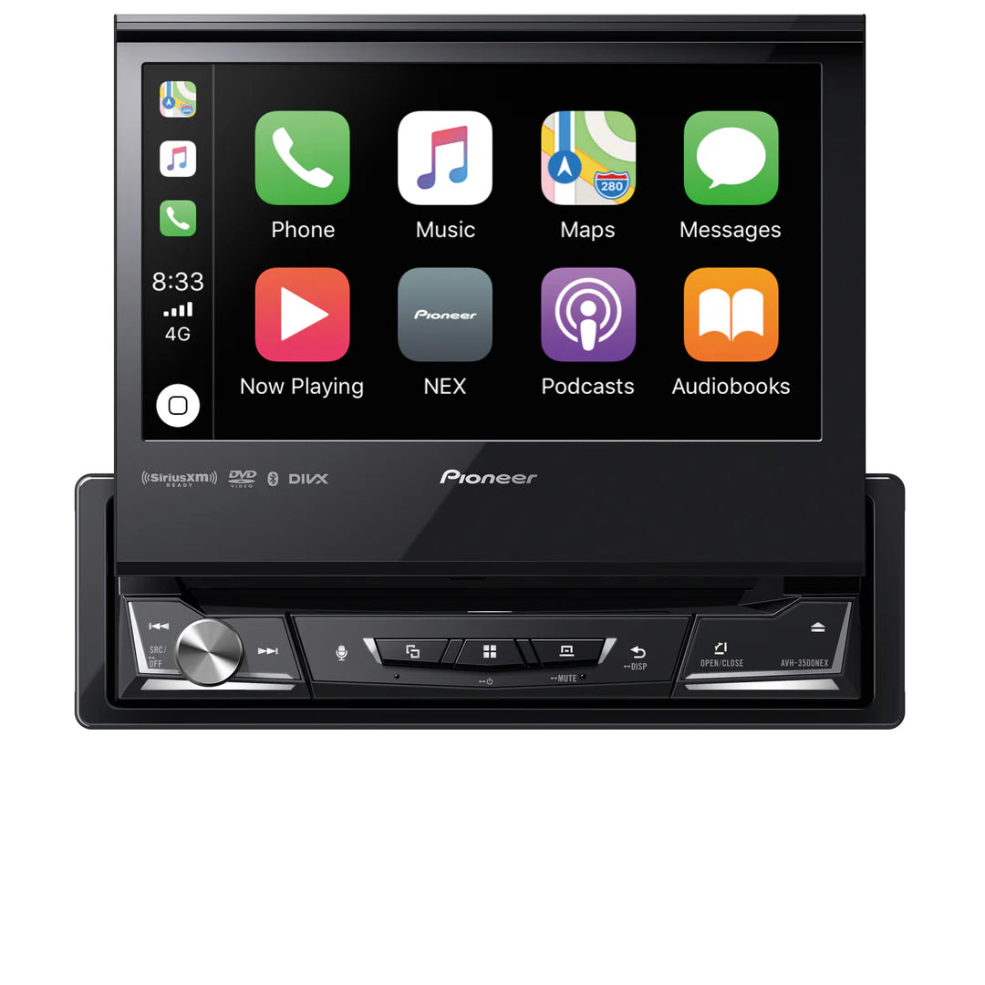 Pioneer AVH-3500NEX 7.0"– CD/DVD player, Motorized screen, Apple CarPlay®, Android Auto™, Pioneer Vozsis with Alexa app., Built-in Bluetooth® and back-up camera input