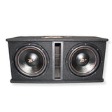 B2 Audio Dual 12" 1000W RMS Dual 2 Ohm Vented Loaded Subwoofer Enclosure DVPE212