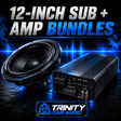 Trinity Car Audio Single 12" Subwoofer + Amplifier Bundle - Car Audio
