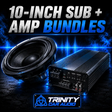 Trinity Car Audio Single 10" Subwoofer + Amplifier Bundle - Car Audio