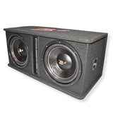 B2 Audio Dual 12" 1000W RMS Dual 2 Ohm Vented Loaded Subwoofer Enclosure DVPE212