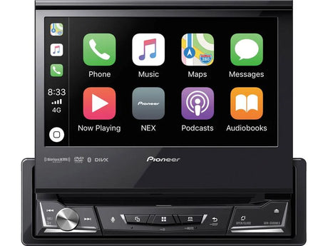 Pioneer AVH-3500NEX 7.0"– CD/DVD player, Motorized screen, Apple CarPlay®, Android Auto™, Pioneer Vozsis with Alexa app., Built-in Bluetooth® and back-up camera input