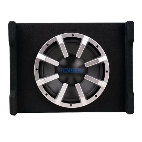 Jensen 10″ Subwoofer with Vented Enclosure and Built-In Amp – JW10A