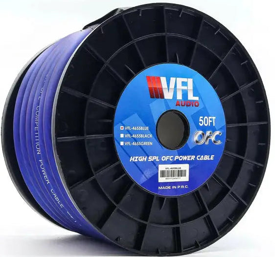 VFL Audio VFL 1/0 Gauge OFC Wire 50ft Roll - Car Audio